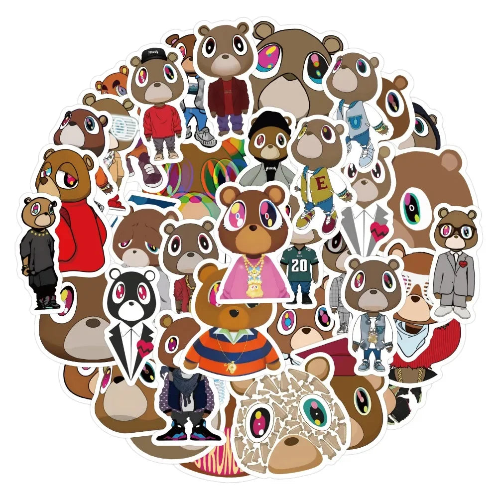 50Pcs Kanye West Ye Bear Stickers