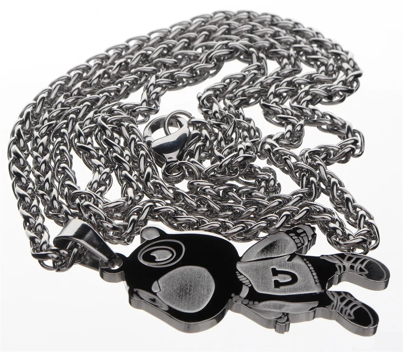 Kanye Bear  SILVER Chain.