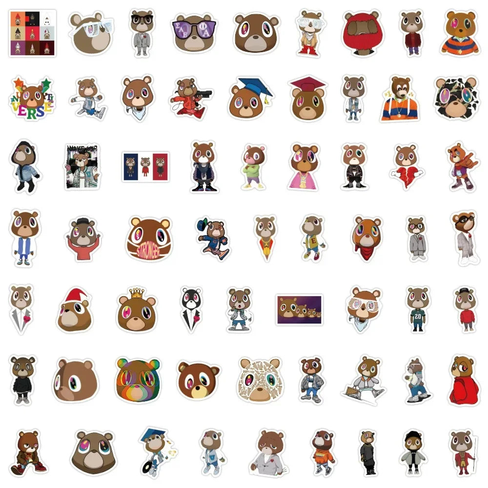 50Pcs Kanye West Ye Bear Stickers