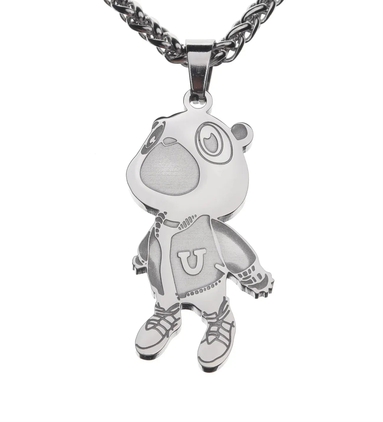 Kanye Bear  SILVER Chain.